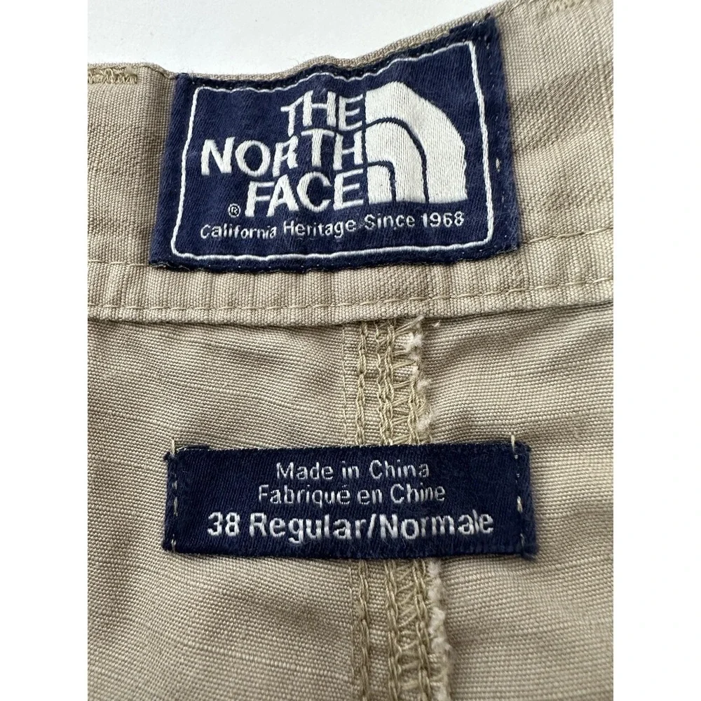 The North Face Cargo‎ Shorts Men Size 38 Beige Hiking Fishing Camping Pockets